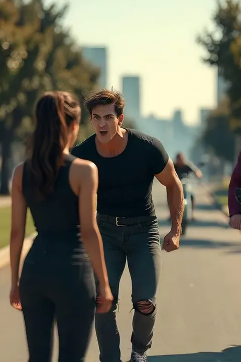 세 명의 보호적인 바이커