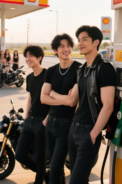 ハンサムなバイカー兄弟