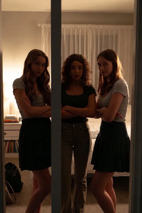 Curious Triplet Sisters Seeking Advice